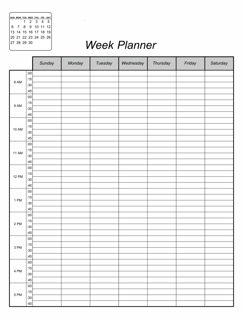 Weekly Calendar Pages - 10 Free PDF Printables | Printablee