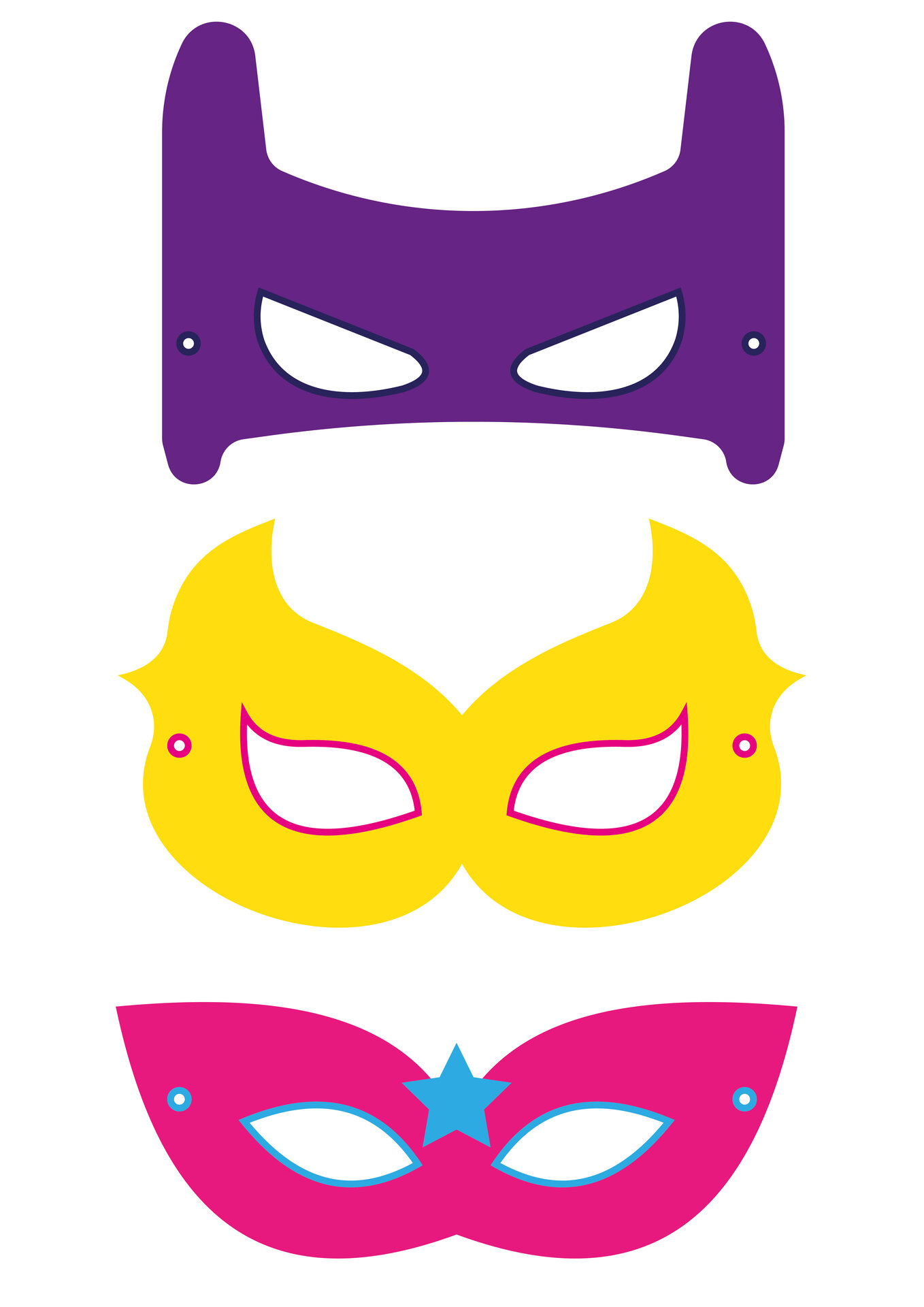 10 Best Printable Superhero Mask Cutouts Printablee