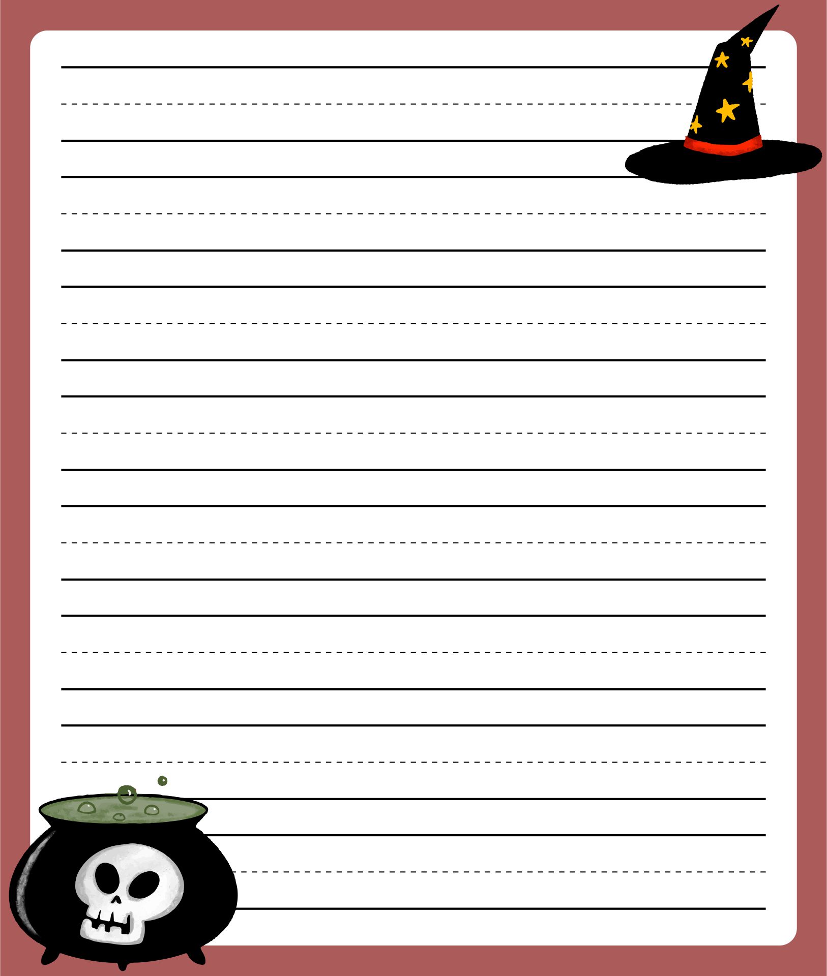 Halloween Writing Paper Template