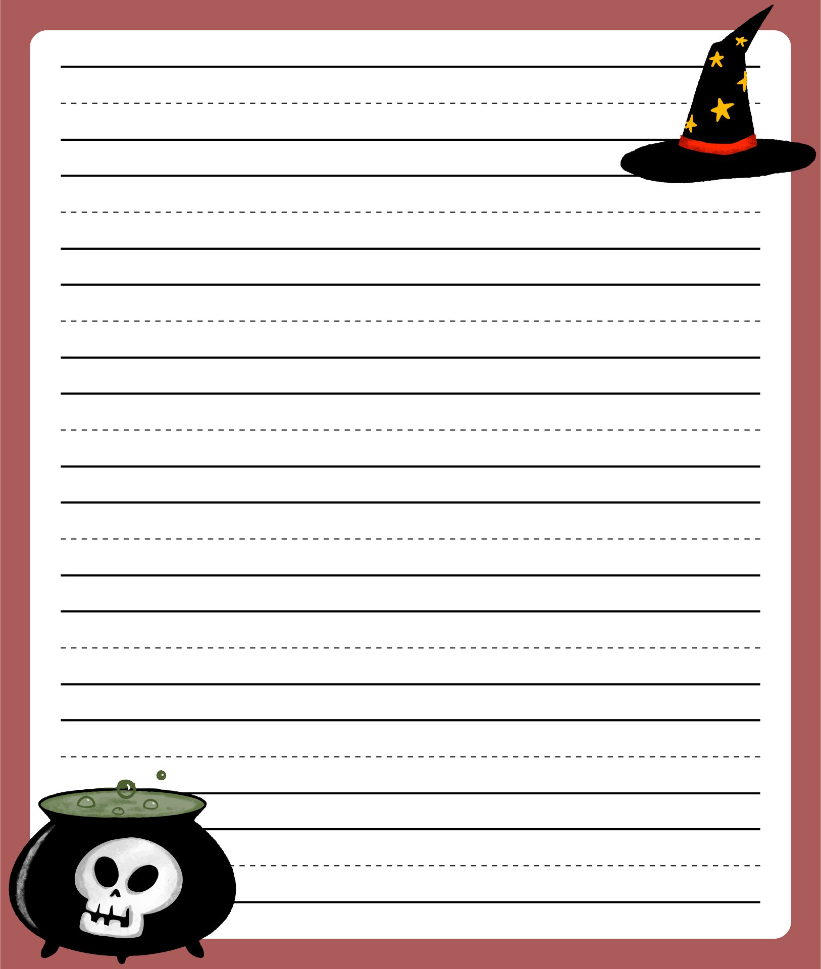 15 Best Halloween Writing Paper Template Printable