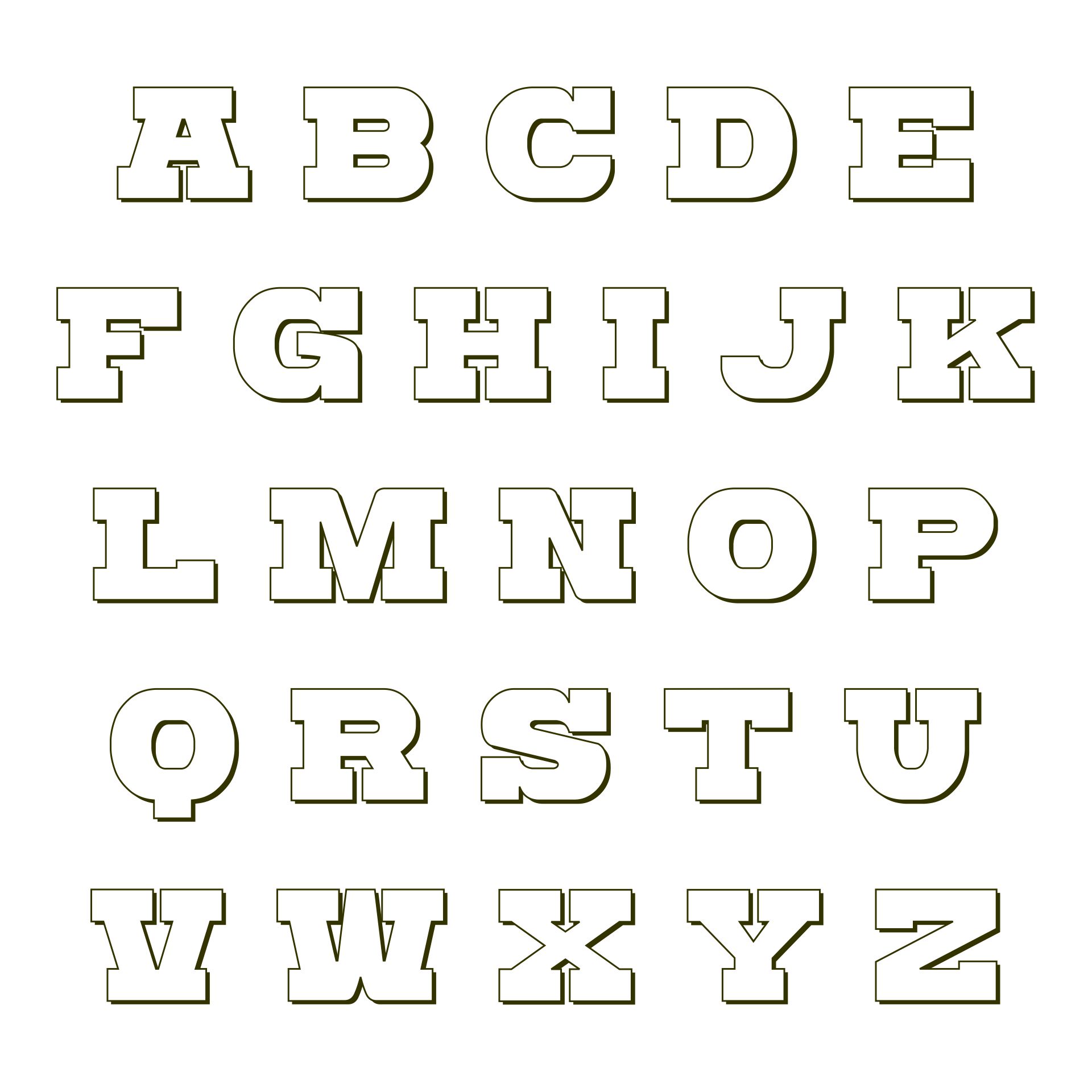 Large Single Alphabet Letter Printable