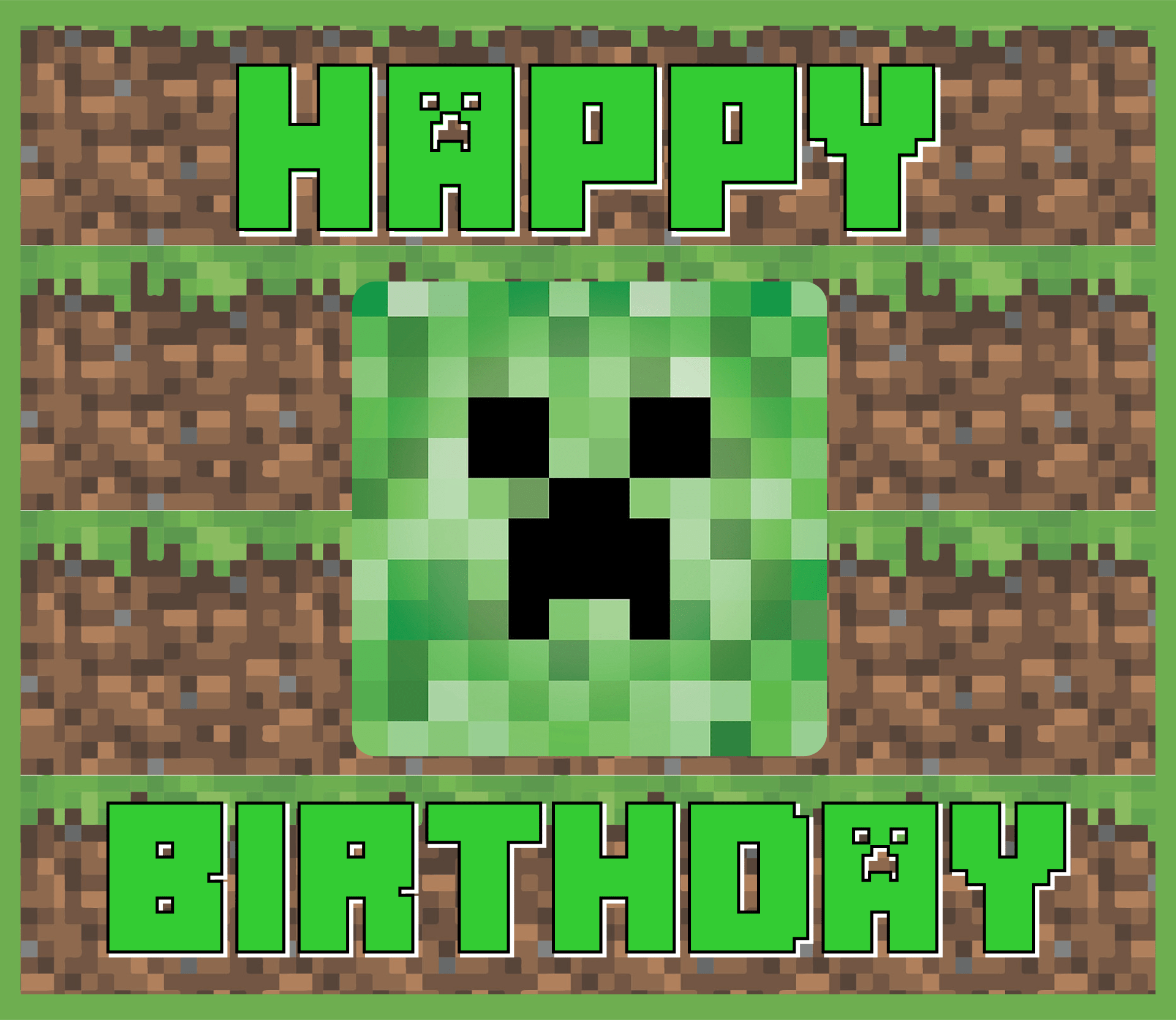 10 Best Minecraft Printable Happy Birthday Card For Free At Printablee