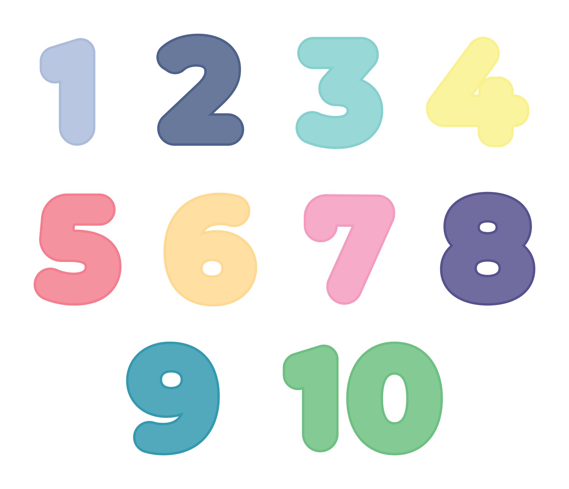 Printable Bubble Numbers