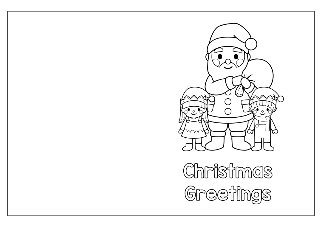Printable Christmas Card Template for Kids