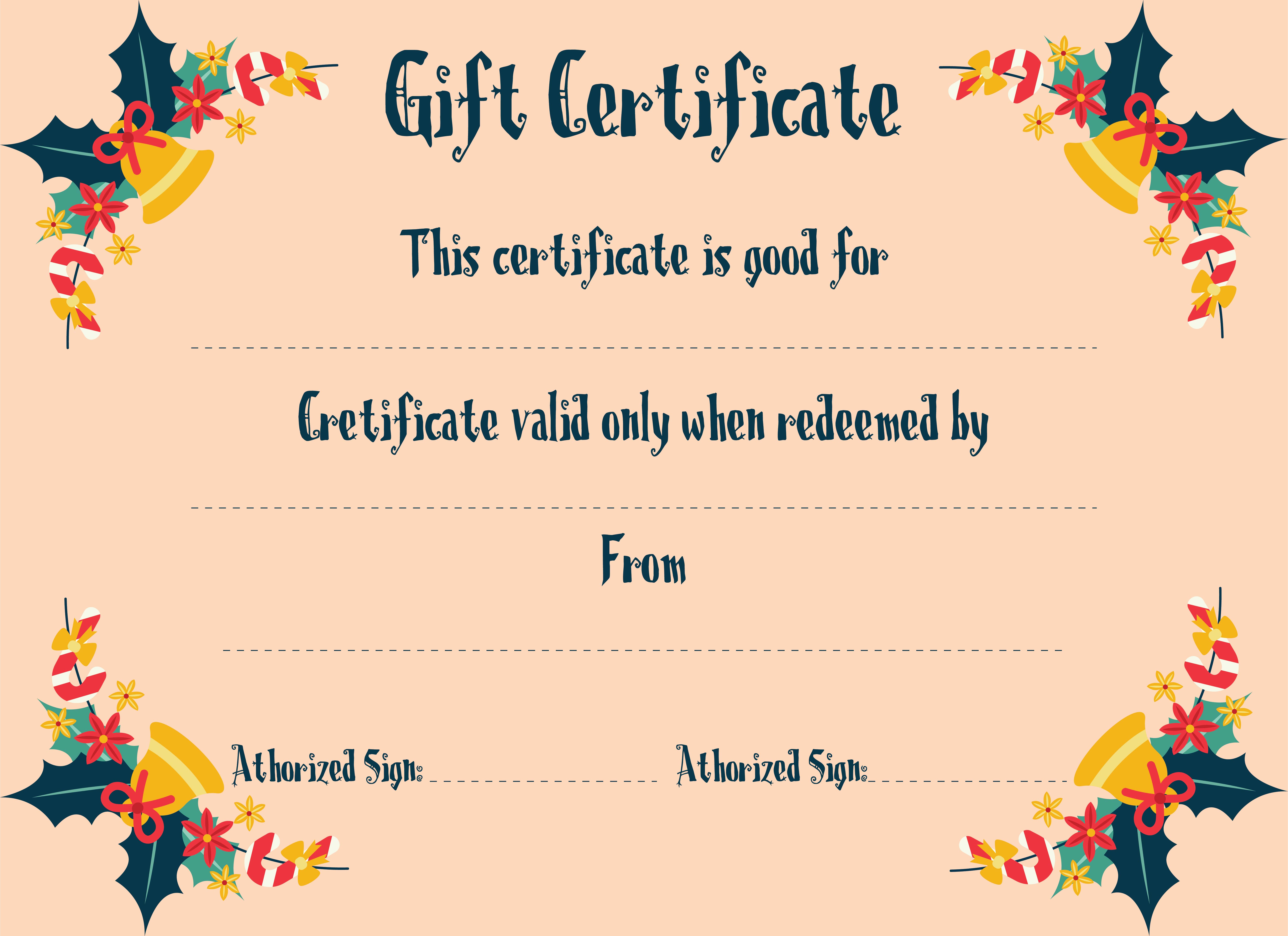  Printable Christmas Gift Certificate Templates