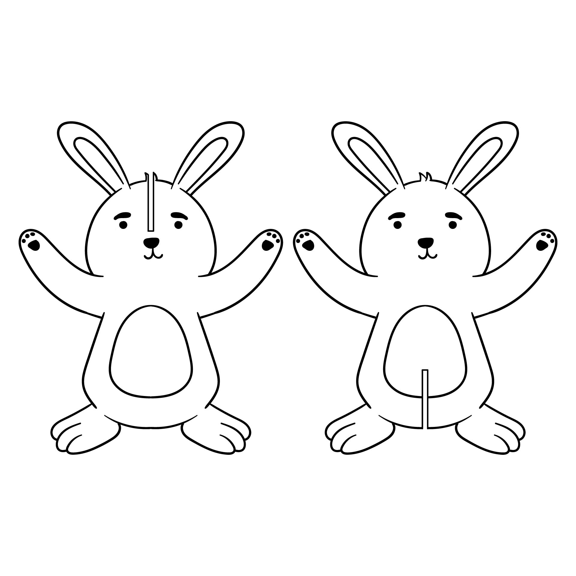 Printable Easter Bunny Cut Out