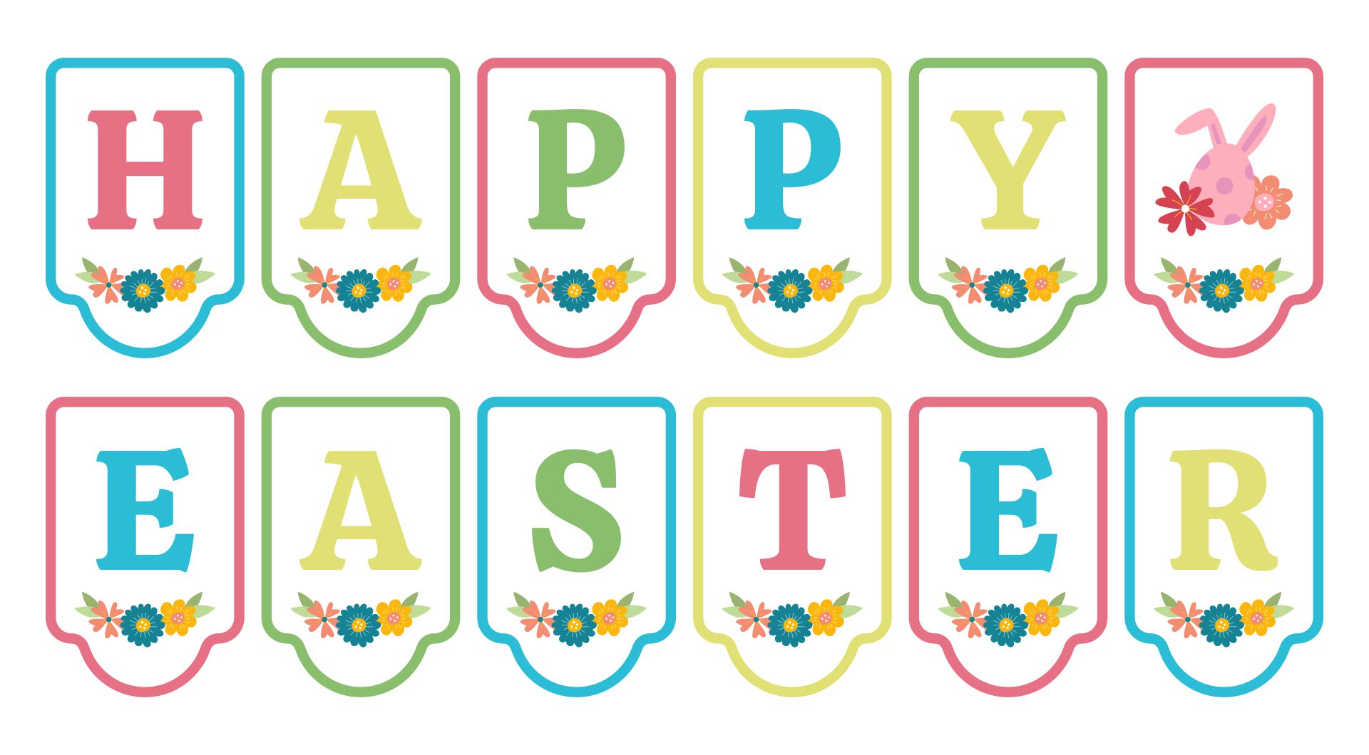 Happy Easter Bunting Printable