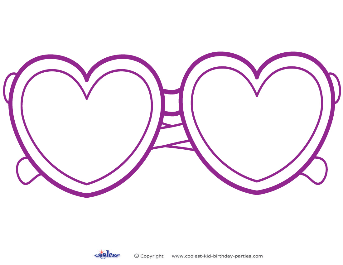 Download 5 Best Images of Free Printable Heart Shaped Glasses - Sun ...