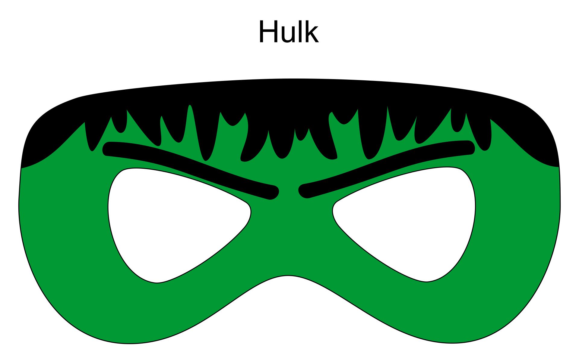 Printable Hulk Mask