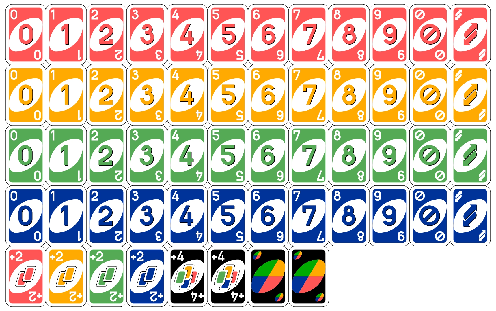 Printable Full Size Uno Cards