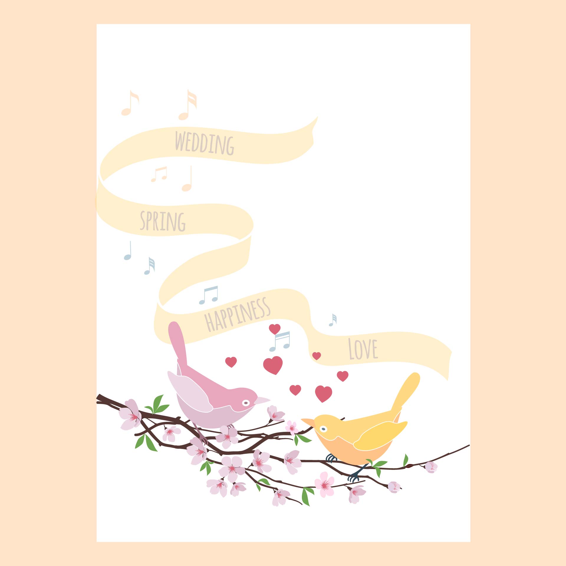 Wedding Love Bird Template Printable