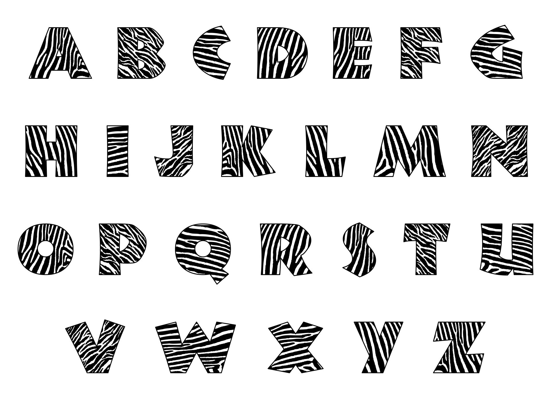Zebra Print Font Free