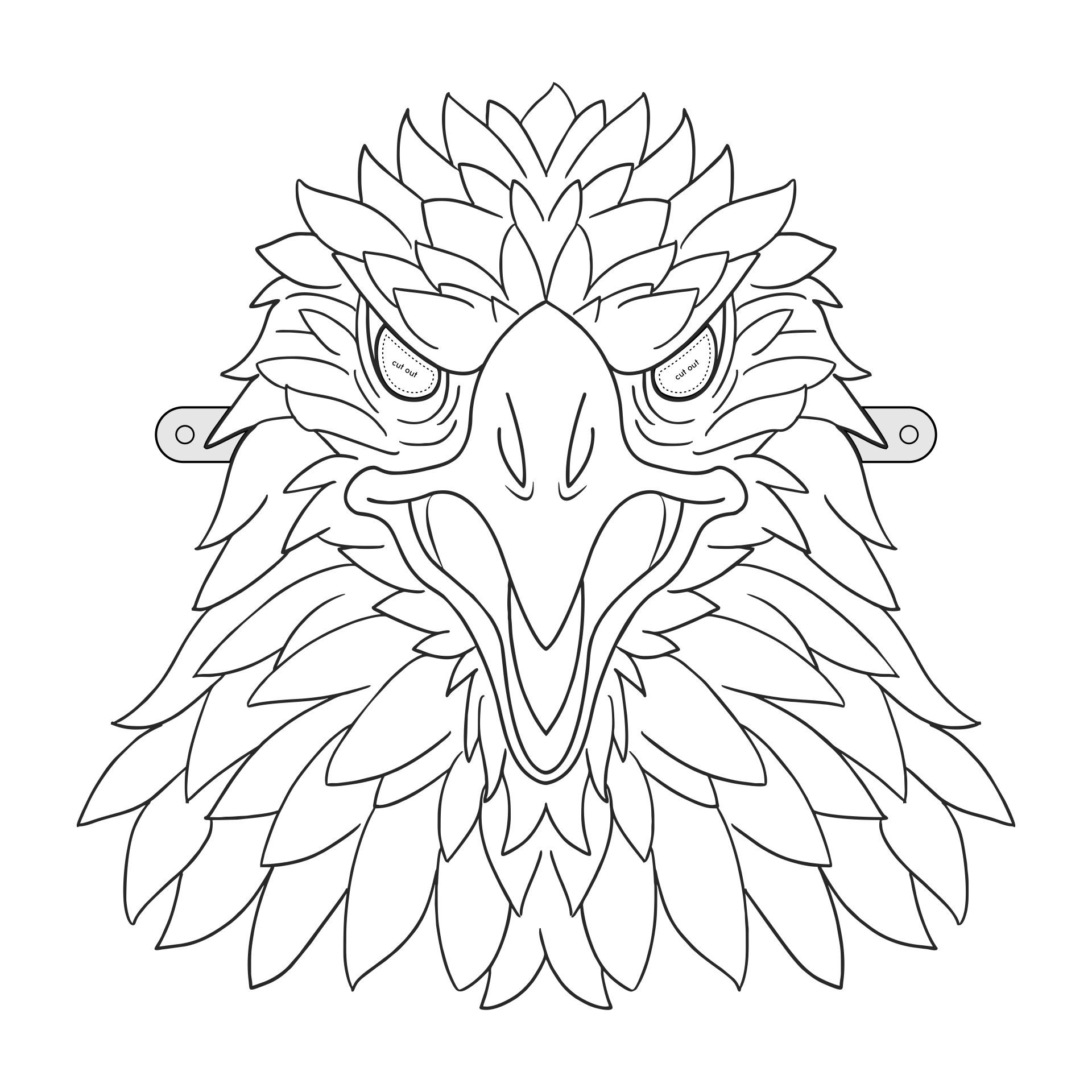 Eagle Mask Template Coloring Pages