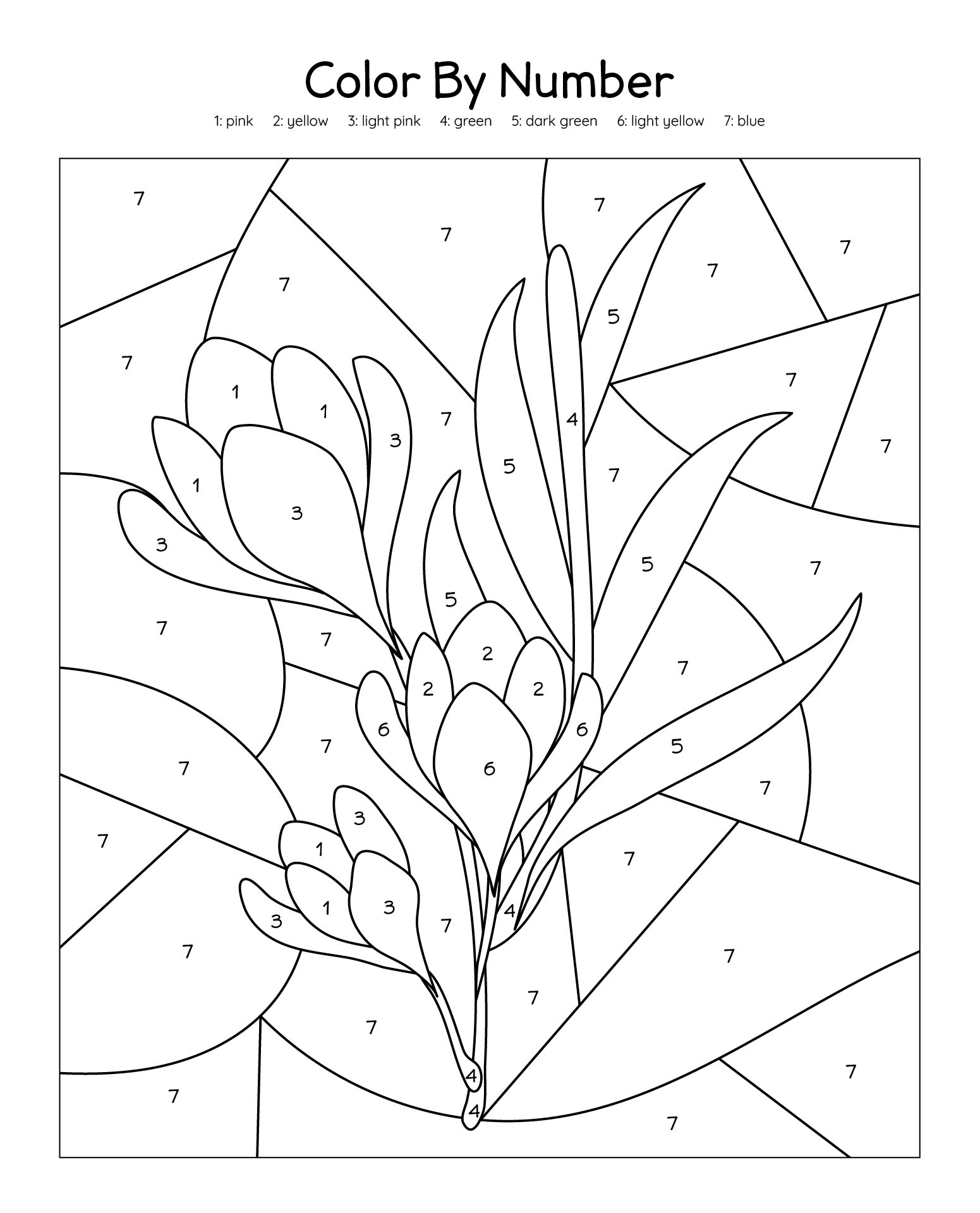Paint By Number Printouts