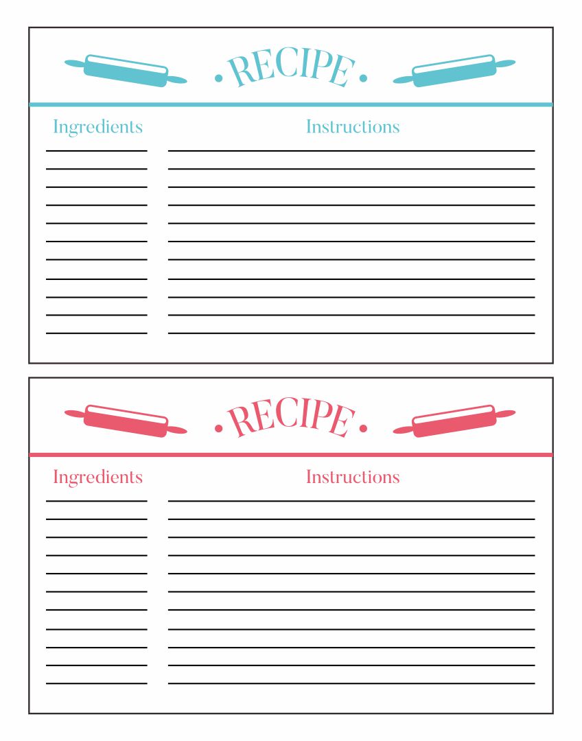 5x7 Blank Recipe Card Template For Word Damersnap