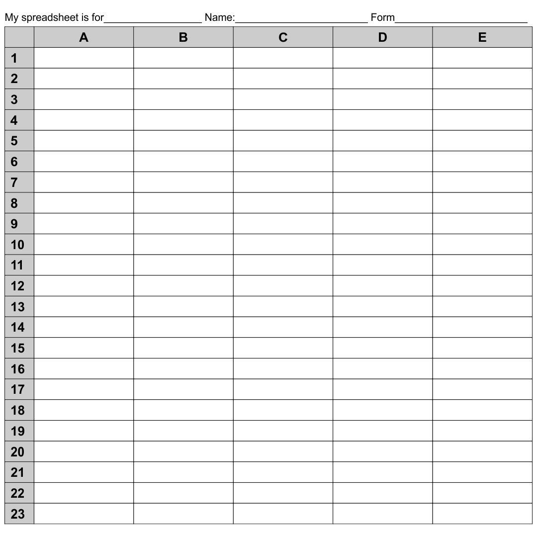 4 Best Free Printable Blank Budget Spreadsheet Printablee Com