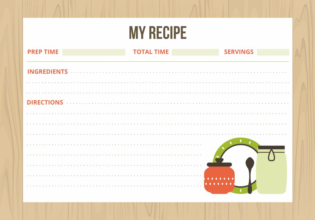 Printable Country Recipe Cards