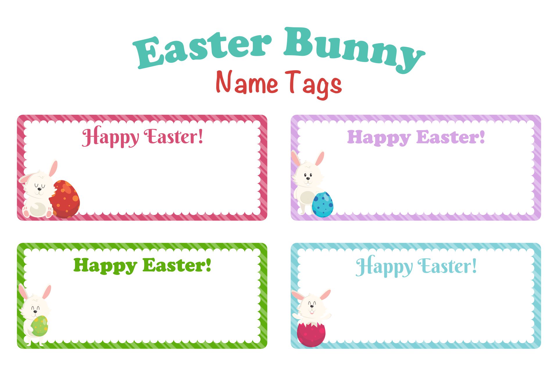 Printable Easter Name Tags