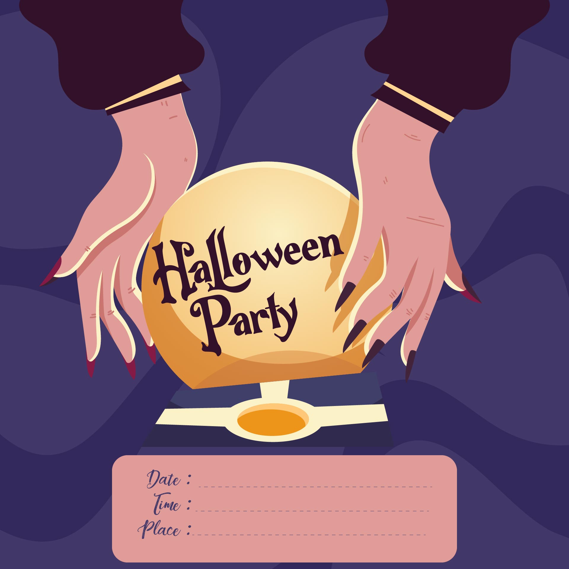 Halloween Birthday Party Printable Invitation Templates 