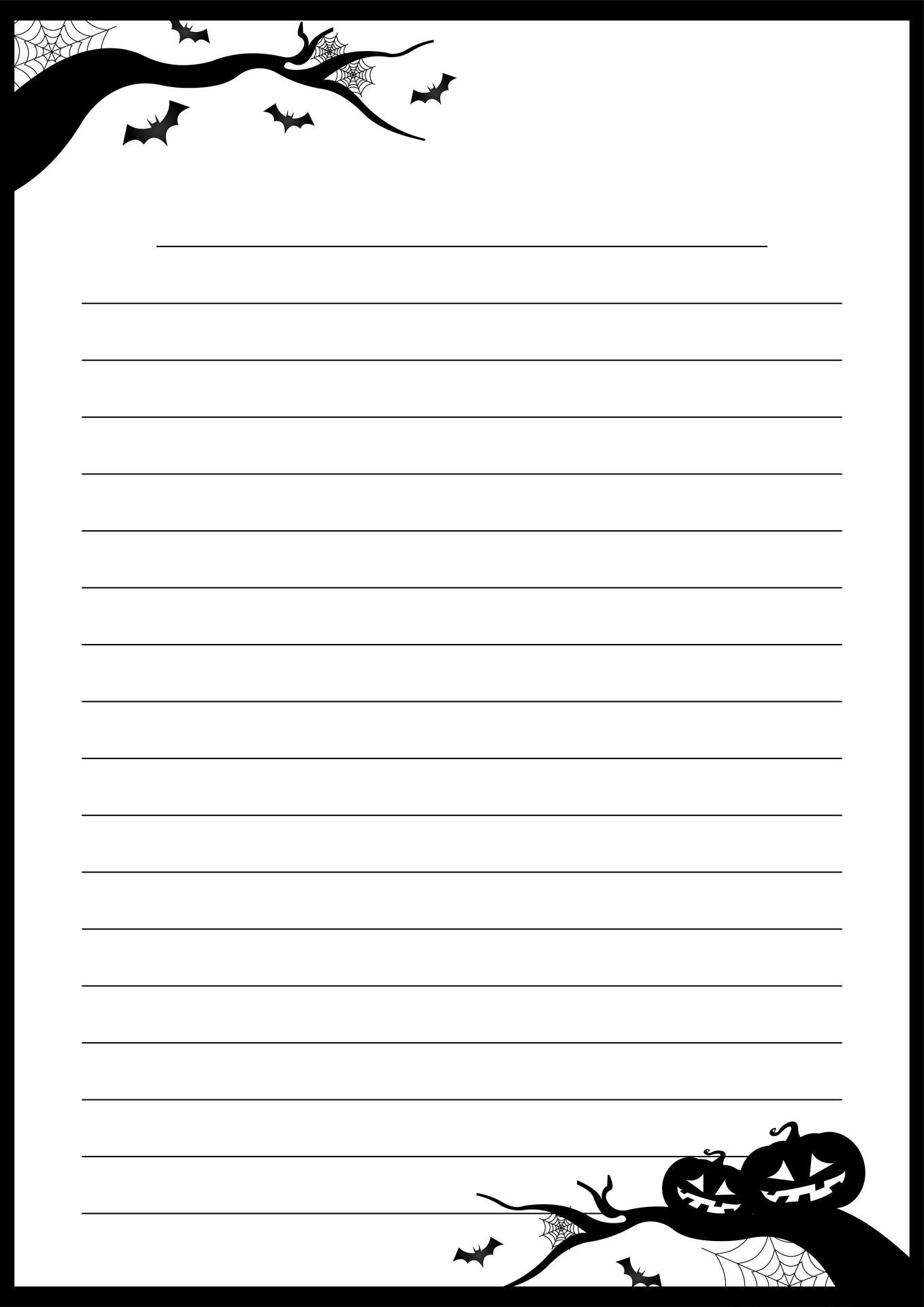Halloween Border Paper 15 Free PDF Printables Printablee Halloween Border Paper 15 Free PDF Printables Printablee