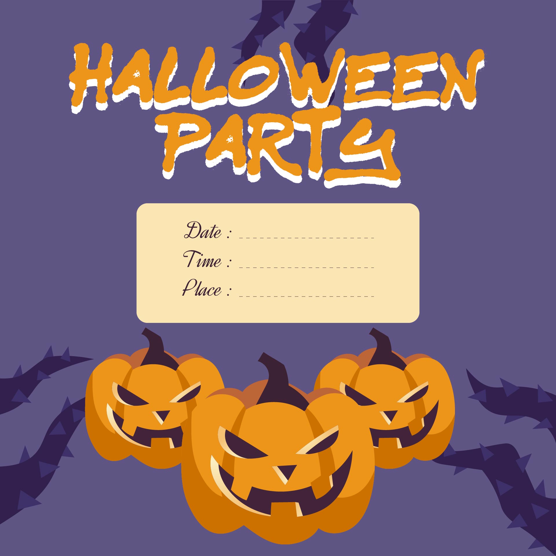 Halloween Party Invitations Templates
