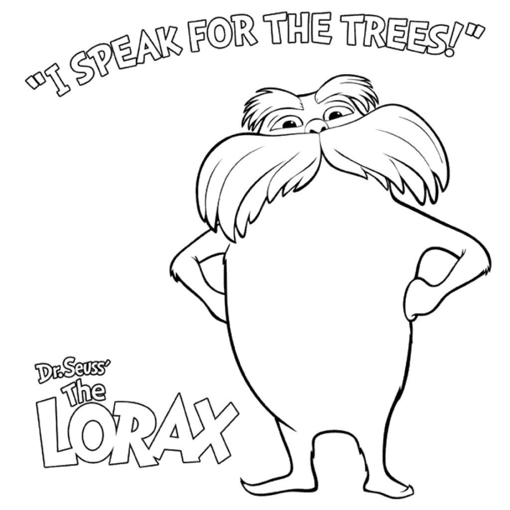 Lorax Printable Coloring Pages