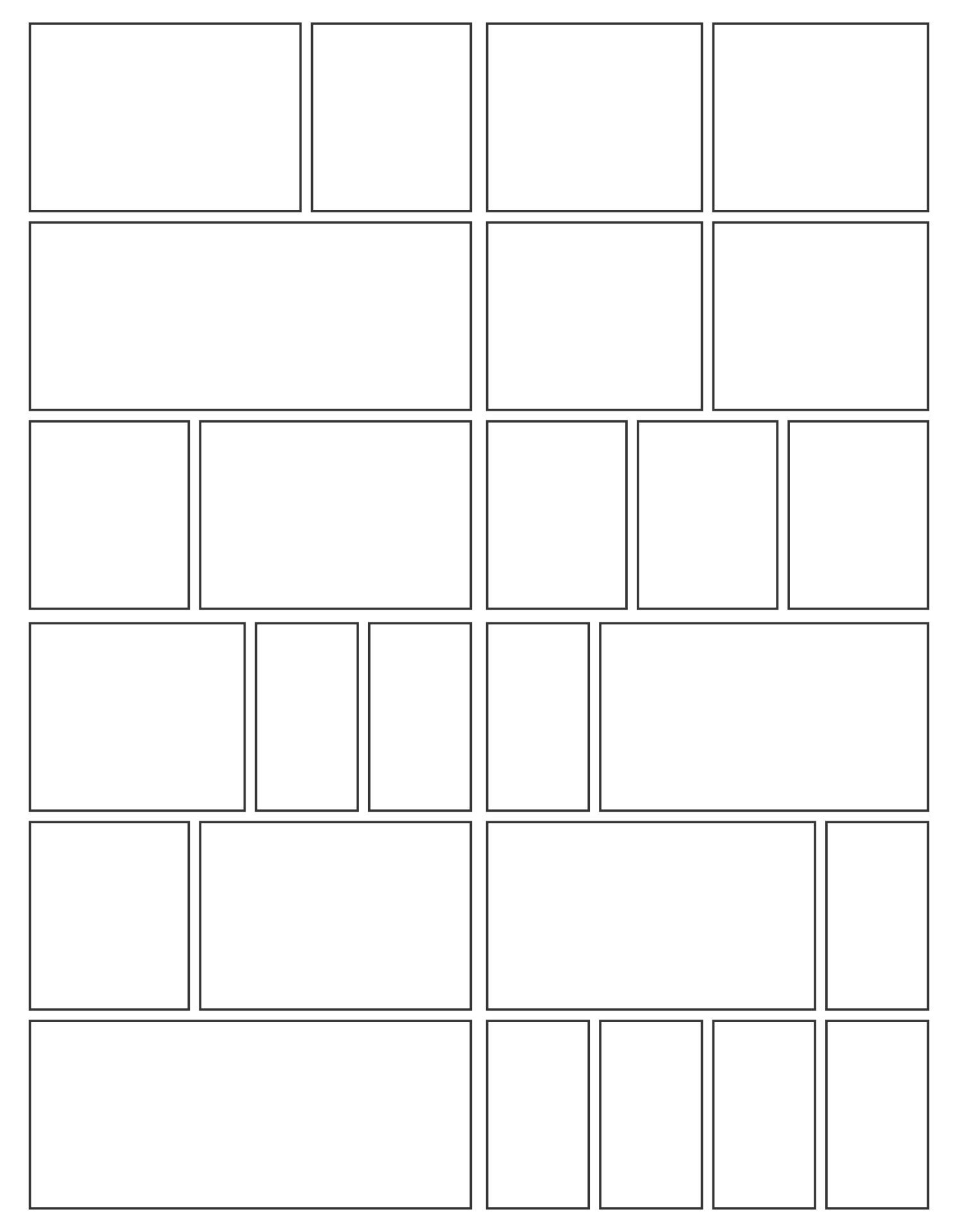 Comic Book Panels Printable