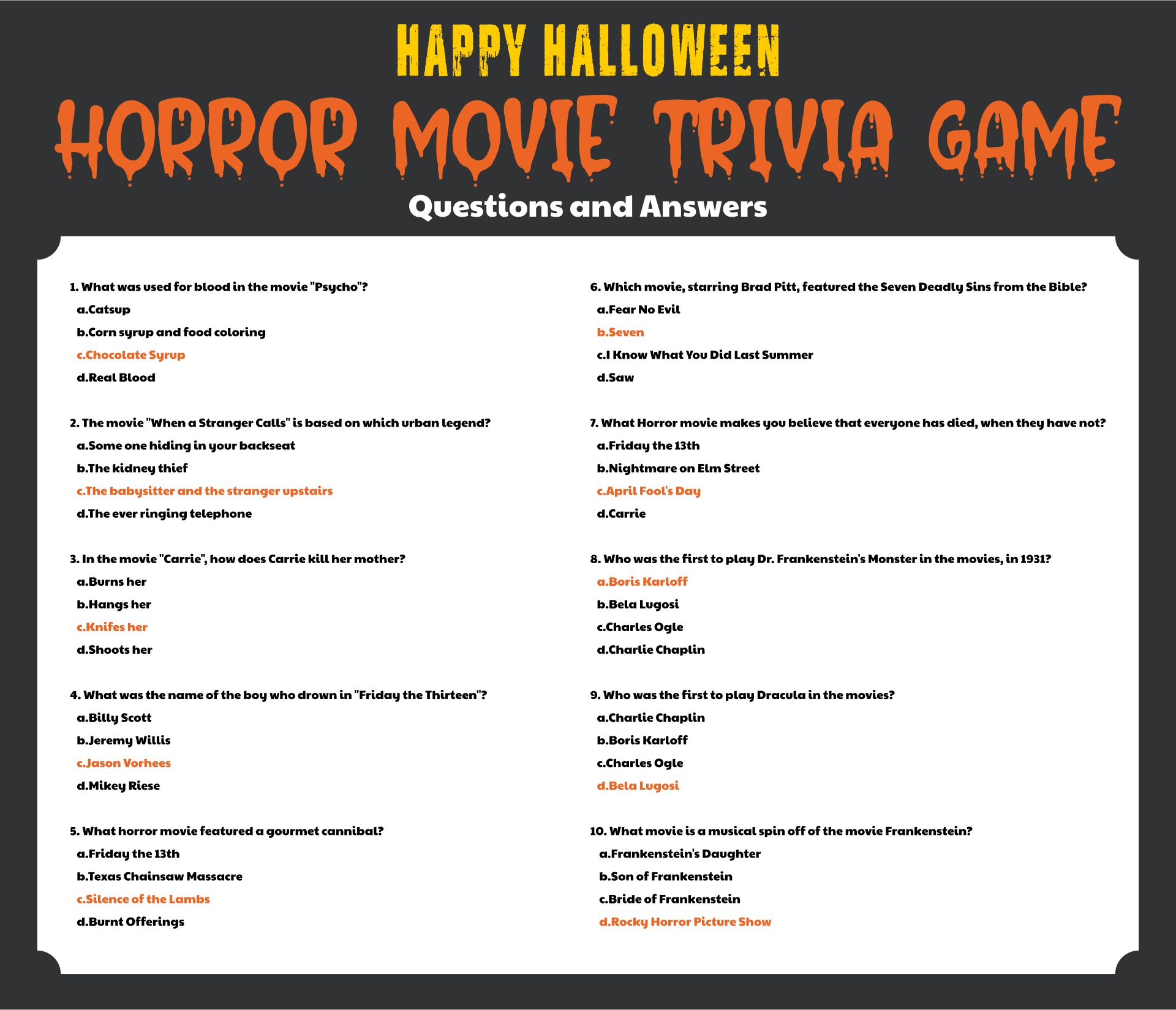 10 Best Printable Halloween Trivia For Adults Printablee Com