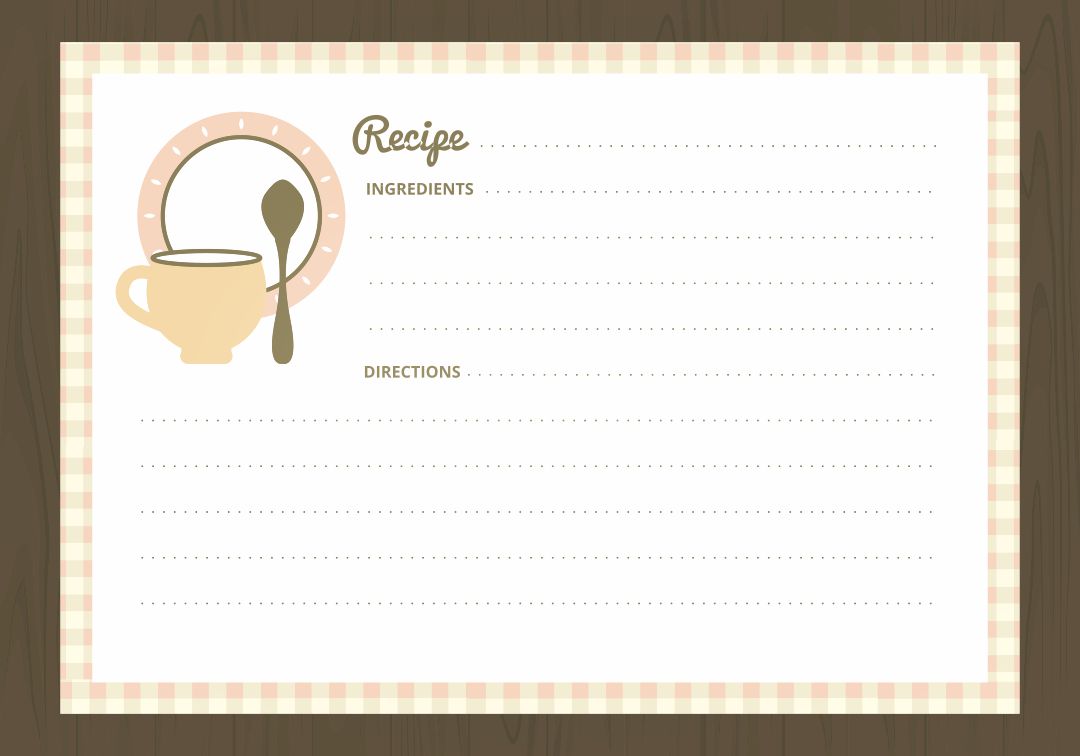 free editable recipe card templates 4x6