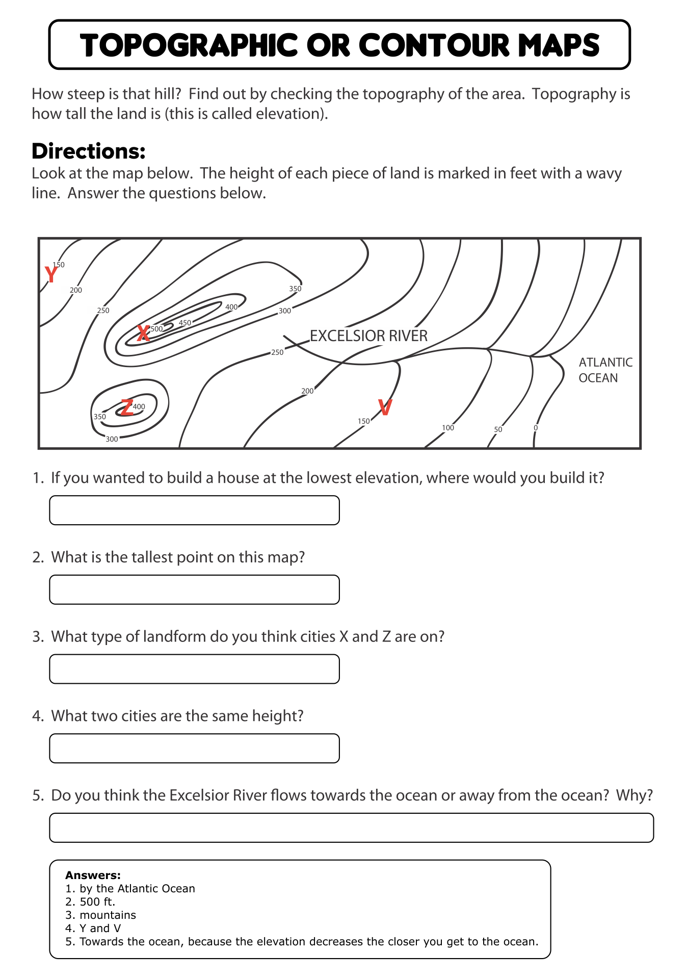 Reading A Map Printable Worksheets Printable Form Templates And Letter