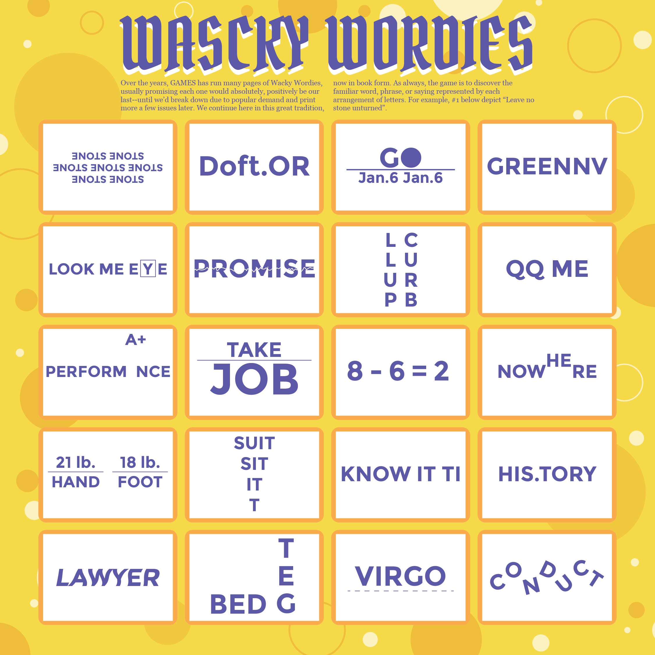 Wacky Word Puzzle Answers