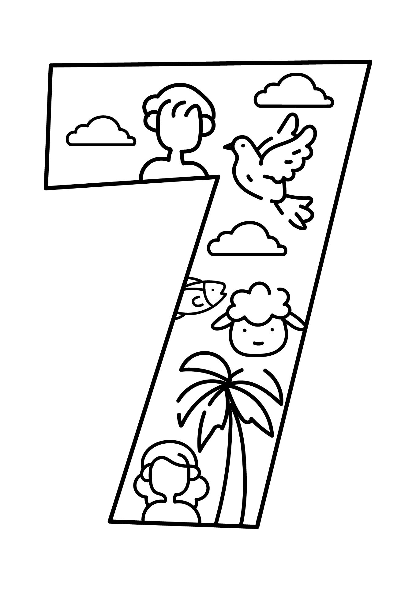 7-Day Creation Coloring Page