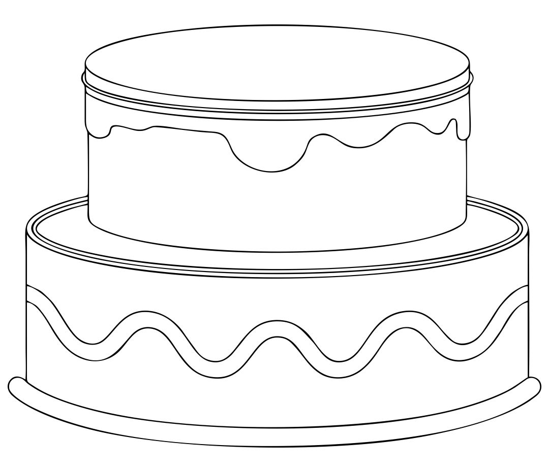 Tiered Cake Blank Template | Printable | Drawing | Decorate | TPT