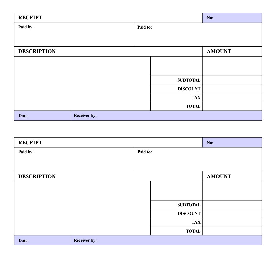  Printable Money Receipt Cash