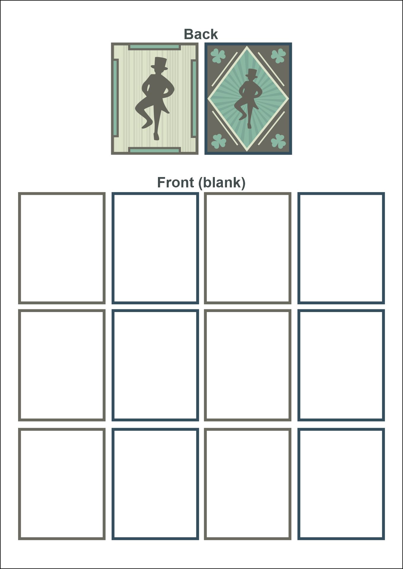 21 Best Blank Playing Card Printable Template For Word For Playing Card Template Word