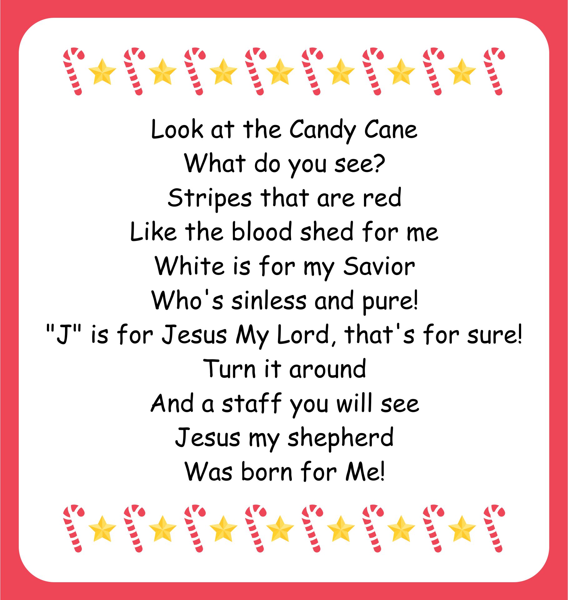 Candy Cane Legend Printable
