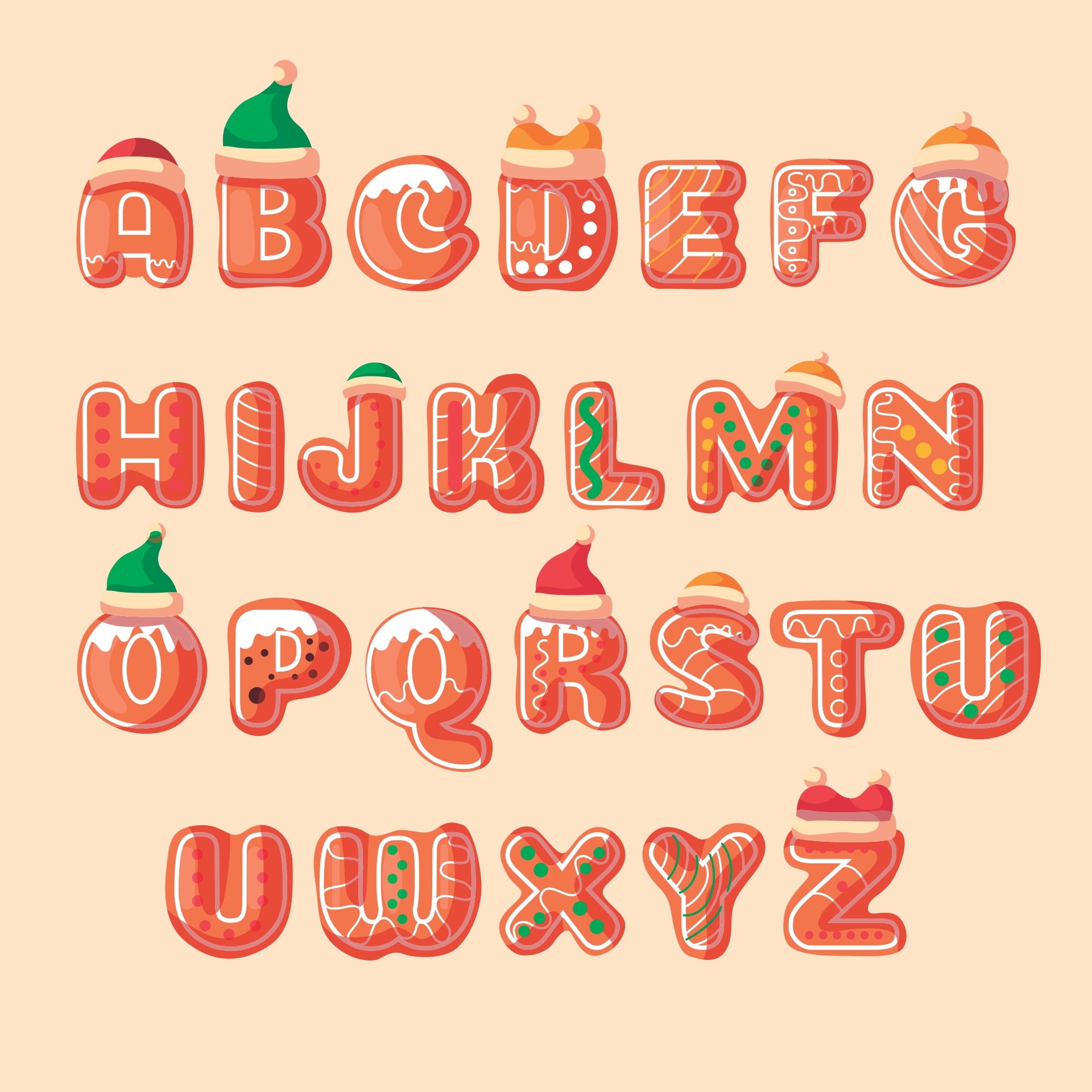 Merry Christmas Lettering Printable - Printable World Holiday