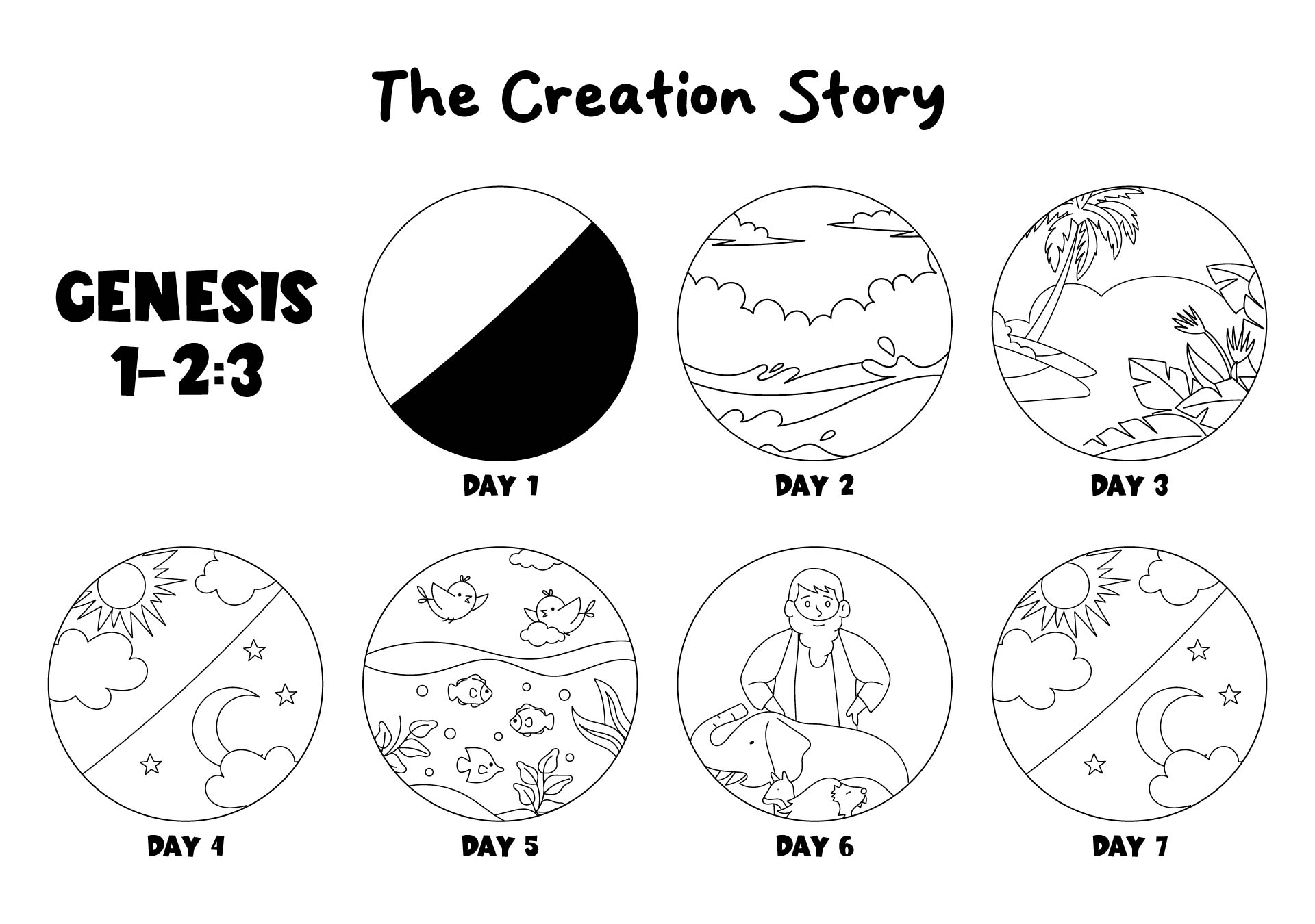 Creation Bible Story Printables