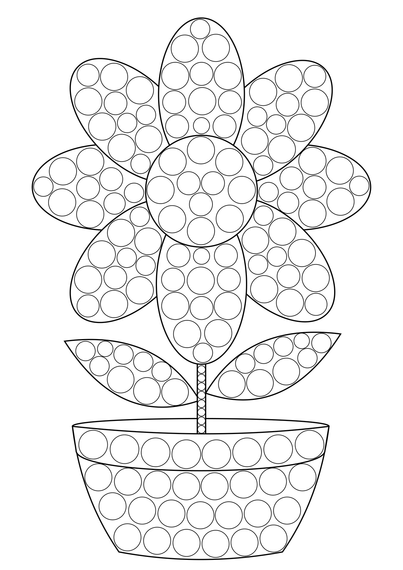 Do A Dot Art Coloring Pages Coloring Home