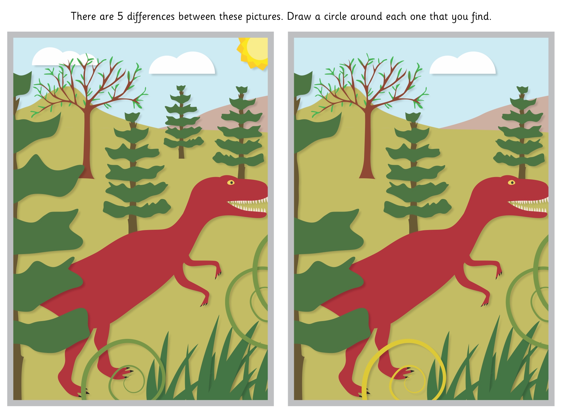 Find the Difference Puzzles Printable