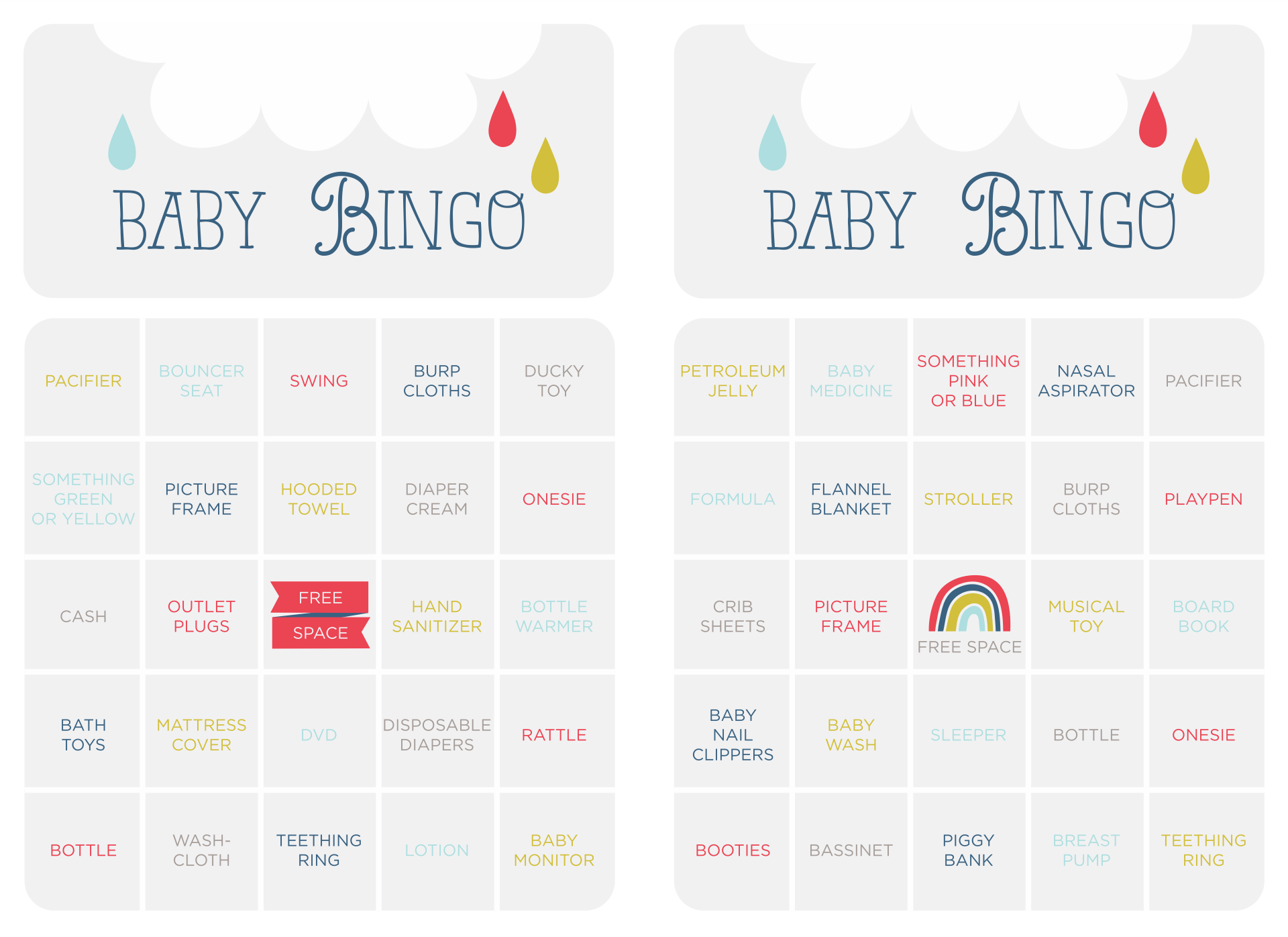 Bingo Cards Template