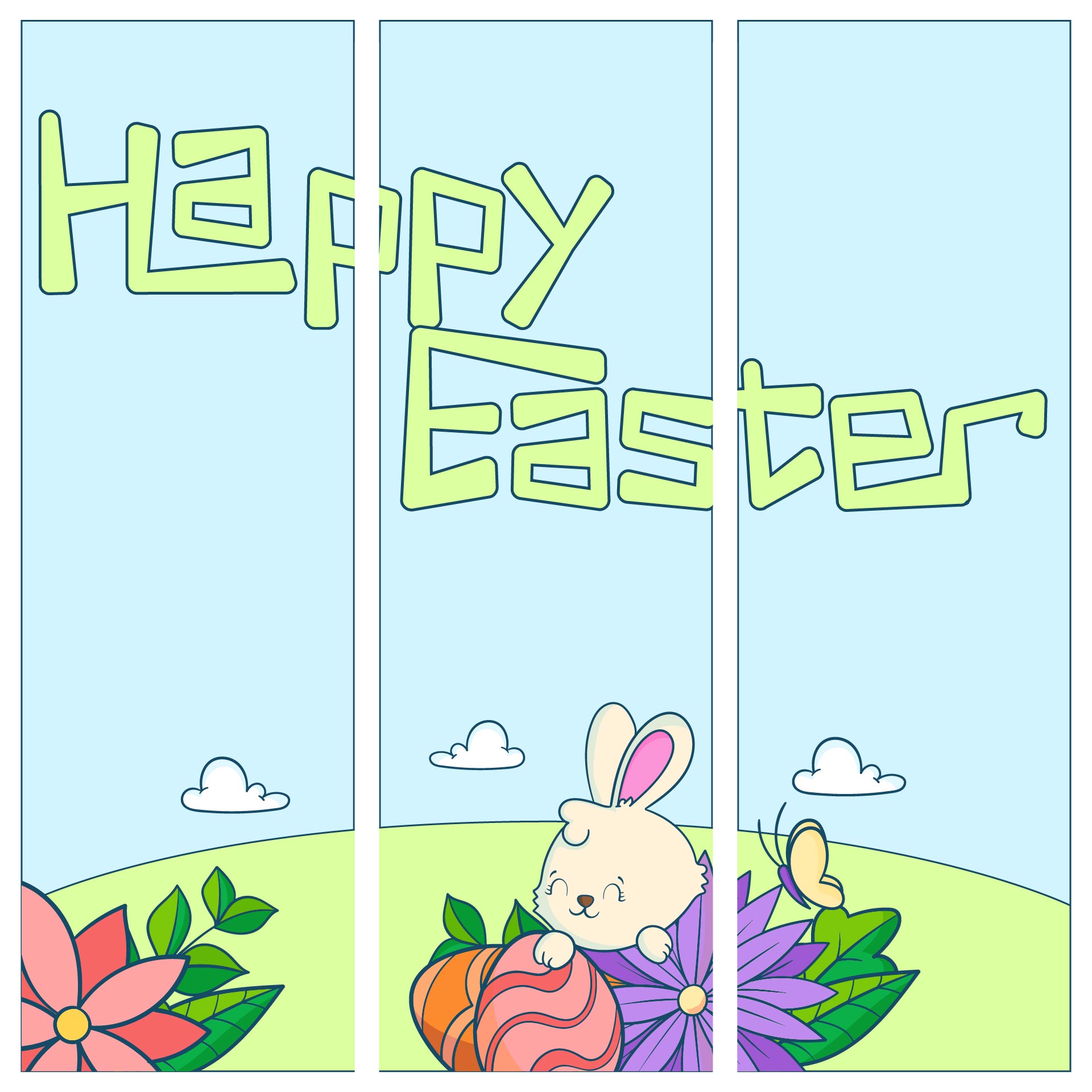 Easter Bookmarks to Print