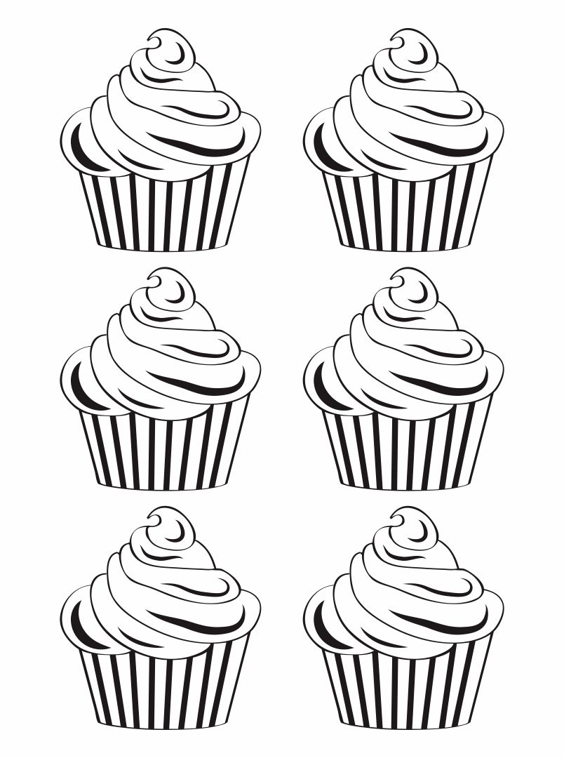 10 Best Cupcake Cutouts Printables Printablee