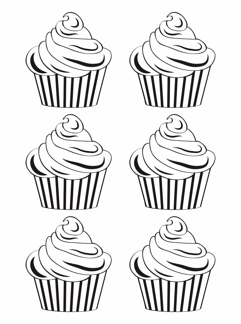 10 Best Cupcake Cutouts Printables Printablee