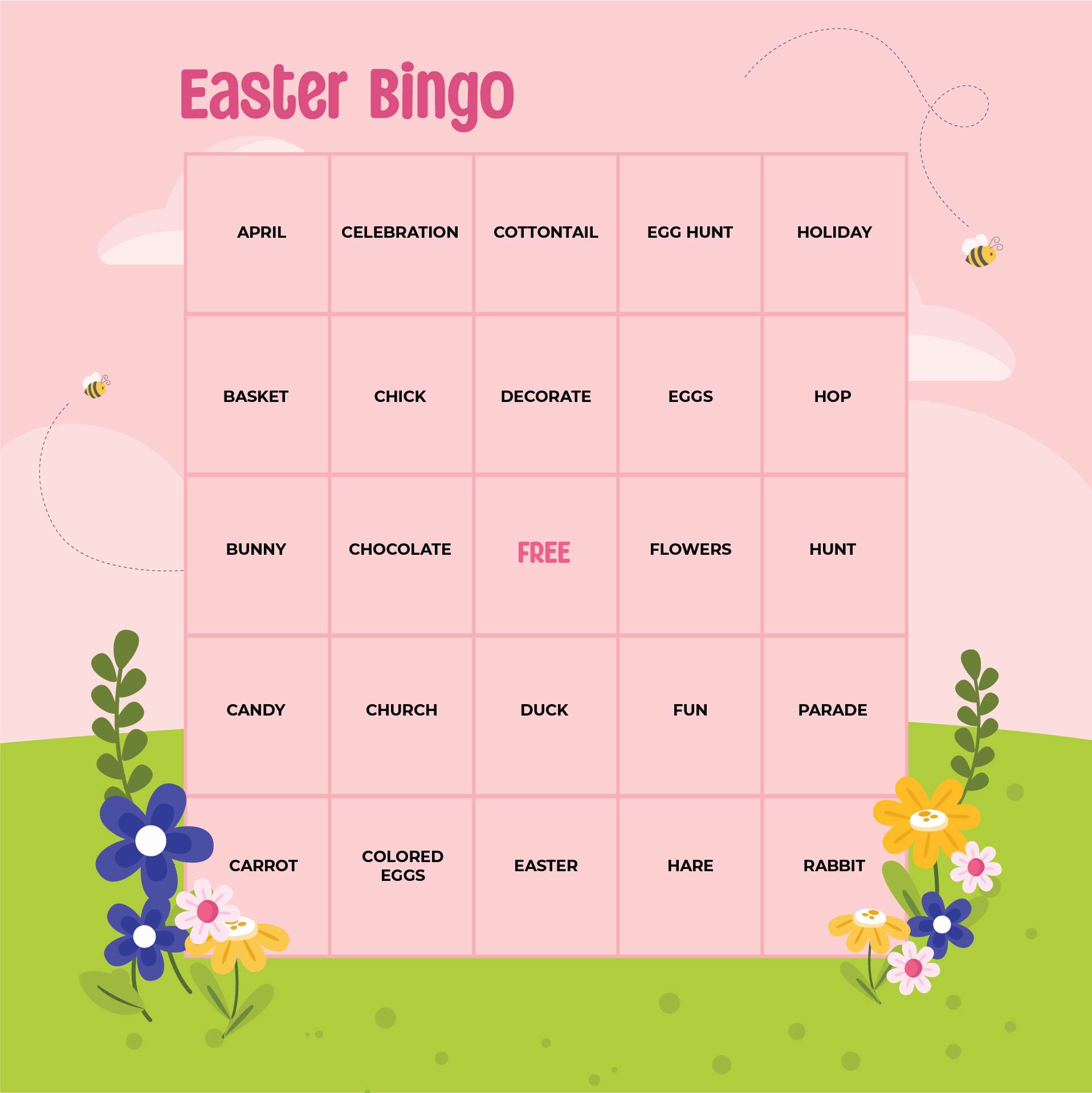 Printable Easter Bingo Cards