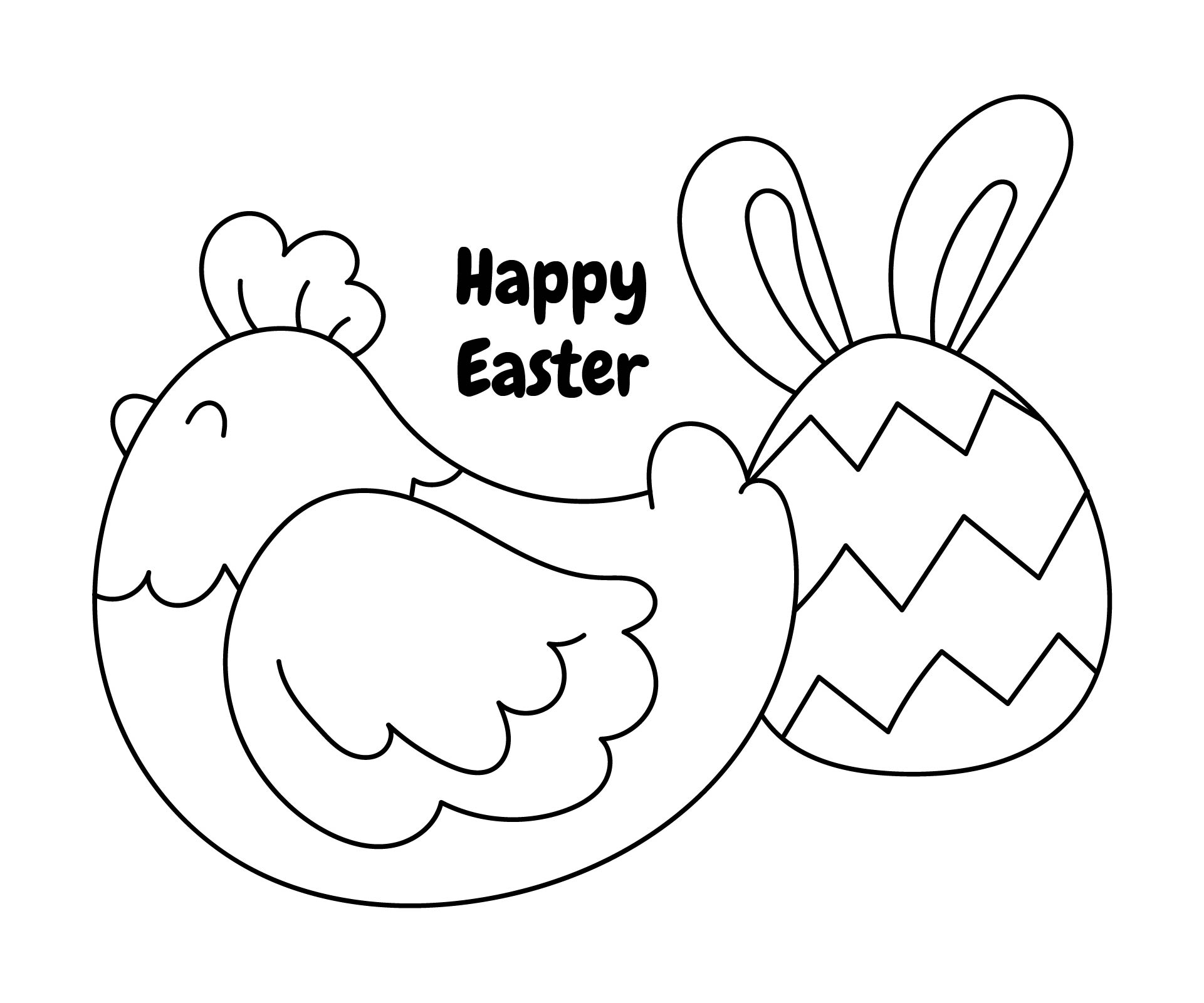 Printable Easter Chick Coloring Pages