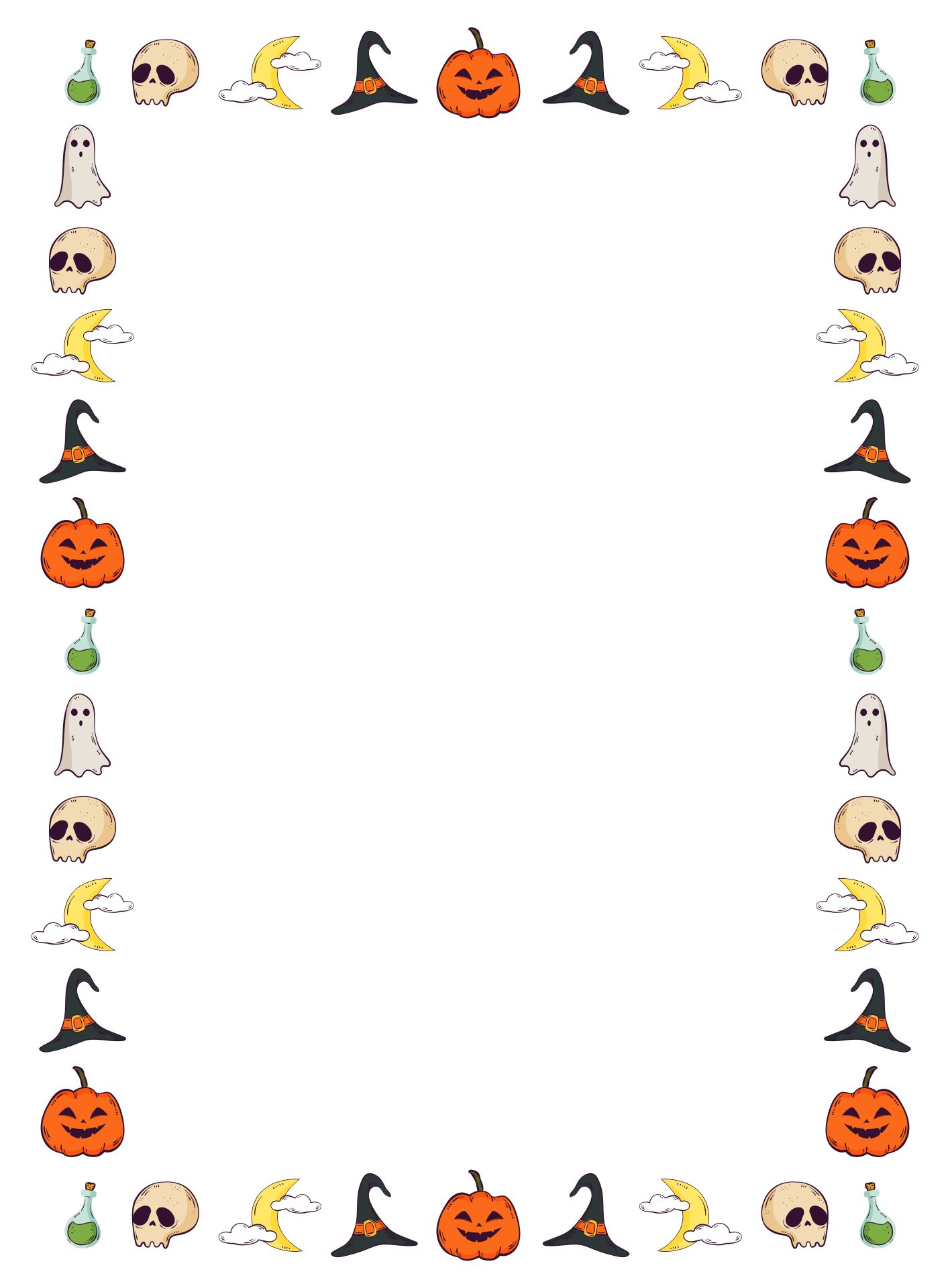 15 Best Printable Halloween Border Paper Print