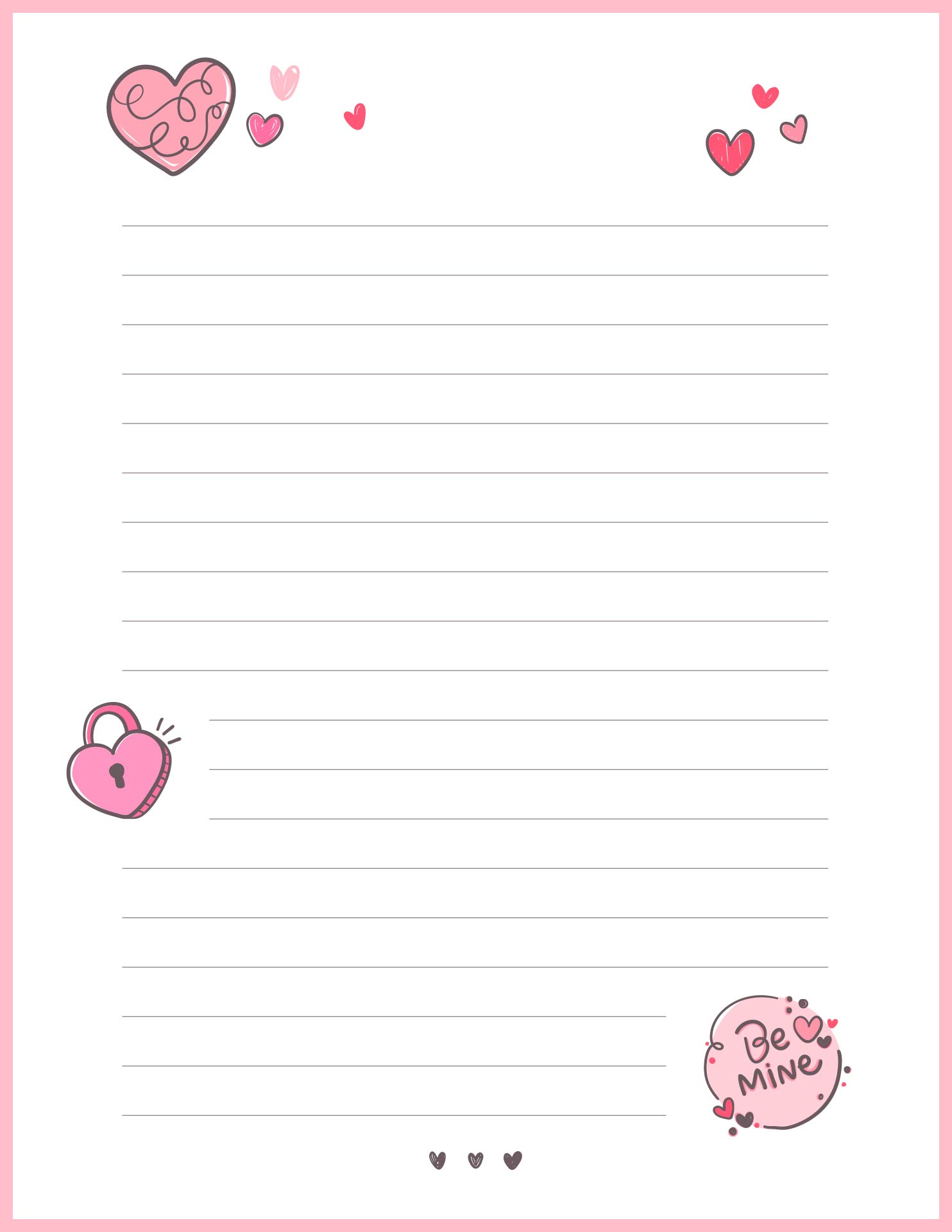 printable love letter paper