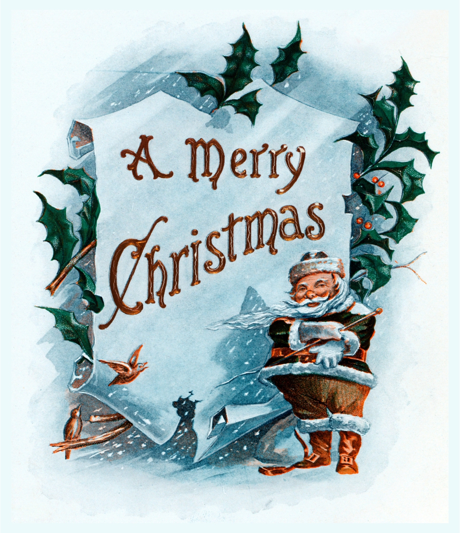 Printable Vintage Christmas Card