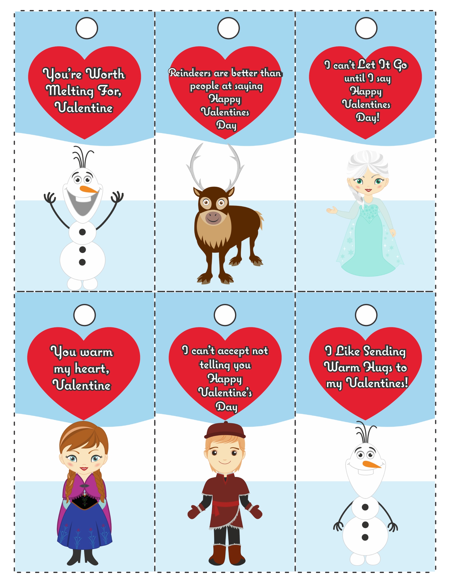 Frozen Olaf Valentine Card